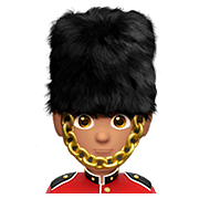Emoji 💂🏽‍♂️ Guardia Uomo: Carnagione Olivastra su Apple iOS 10.3.
