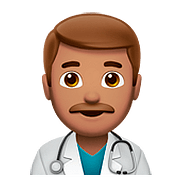 👨🏽‍⚕️ Emoji Arzt: mittlere Hautfarbe Apple iOS 10.3.