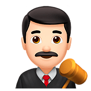 👨🏻‍⚖️ Emoji Juez: Tono De Piel Claro en Apple iOS 10.3.