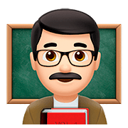 👨🏻‍🏫 Emoji Profesor: Tono De Piel Claro en Apple iOS 10.3.