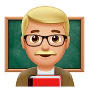 👨🏼‍🏫 Emoji Profesor: Tono De Piel Claro Medio en Apple iOS 10.3.