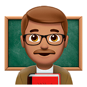 Emoji 👨🏽‍🏫 Professore: Carnagione Olivastra su Apple iOS 10.3.