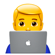 Emoji 👨‍💻 Tecnologo su Apple iOS 10.3.