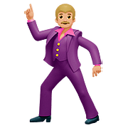 🕺🏼 Emoji tanzender Mann: mittelhelle Hautfarbe Apple iOS 10.3.