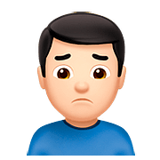 🙍🏻‍♂️ Emoji Homem Franzindo A Sobrancelha: Pele Clara na Apple iOS 10.3.