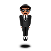 🕴🏽 Emoji schwebender Mann im Anzug: mittlere Hautfarbe Apple iOS 10.3.