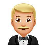 🤵🏼 Emoji Person im Smoking: mittelhelle Hautfarbe Apple iOS 10.3.
