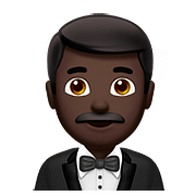 🤵🏿 Emoji Person im Smoking: dunkle Hautfarbe Apple iOS 10.3.