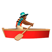Emoji 🚣🏾‍♂️ Uomo In Barca A Remi: Carnagione Abbastanza Scura su Apple iOS 10.3.