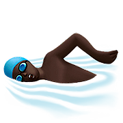 Emoji 🏊🏿‍♂️ Nuotatore: Carnagione Scura su Apple iOS 10.3.