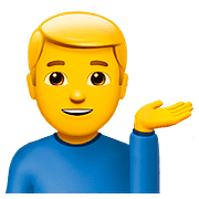 Emoji 💁‍♂️ Uomo Con Suggerimento su Apple iOS 10.3.