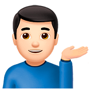 💁🏻‍♂️ Emoji Infoschalter-Mitarbeiter: helle Hautfarbe Apple iOS 10.3.