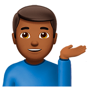 Emoji 💁🏾‍♂️ Uomo Con Suggerimento: Carnagione Abbastanza Scura su Apple iOS 10.3.