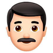 👨🏻 Emoji Mann: helle Hautfarbe Apple iOS 10.3.