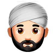 👳🏻‍♂️ Emoji Mann mit Turban: helle Hautfarbe Apple iOS 10.3.