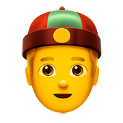 Emoji 👲 Uomo Con Zucchetto Cinese su Apple iOS 10.3.