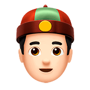 Emoji 👲🏻 Uomo Con Zucchetto Cinese: Carnagione Chiara su Apple iOS 10.3.