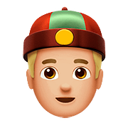 👲🏼 Emoji Homem De Boné: Pele Morena Clara na Apple iOS 10.3.