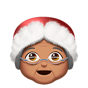 Emoji 🤶🏽 Mamma Natale: Carnagione Olivastra su Apple iOS 10.3.