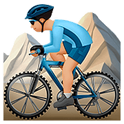 🚵🏼 Emoji Mountainbiker(in): mittelhelle Hautfarbe Apple iOS 10.3.