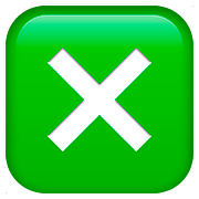 Émoji ❎ Bouton Croix sur Apple iOS 10.3.