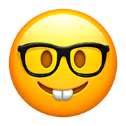 Emoji 🤓 Faccina Nerd su Apple iOS 10.3.