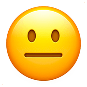 Emoji 😐 Faccina Neutra su Apple iOS 10.3.