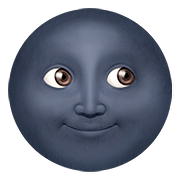 Emoji 🌚 Faccina Luna Nuova su Apple iOS 10.3.