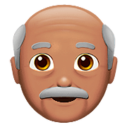 👴🏽 Emoji älterer Mann: mittlere Hautfarbe Apple iOS 10.3.