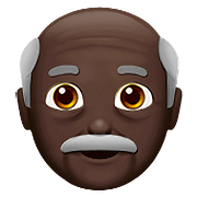 Émoji 👴🏿 Homme âgé : Peau Foncée sur Apple iOS 10.3.