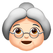 Émoji 👵🏻 Femme âgée : Peau Claire sur Apple iOS 10.3.