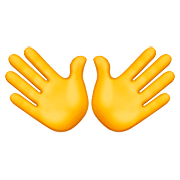Émoji 👐 Mains Ouvertes sur Apple iOS 10.3.