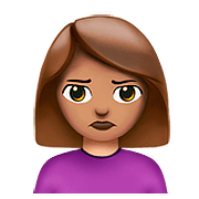 🙎🏽 Emoji schmollende Person: mittlere Hautfarbe Apple iOS 10.3.