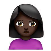 🙎🏿 Emoji Pessoa Fazendo Bico: Pele Escura na Apple iOS 10.3.