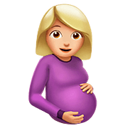 🤰🏼 Emoji Mujer Embarazada: Tono De Piel Claro Medio en Apple iOS 10.3.