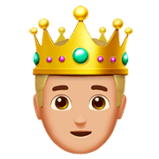 🤴🏼 Emoji Príncipe: Tono De Piel Claro Medio en Apple iOS 10.3.