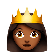 Emoji 👸🏾 Principessa: Carnagione Abbastanza Scura su Apple iOS 10.3.