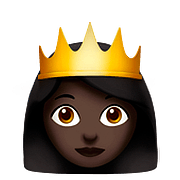 👸🏿 Emoji Princesa: Tono De Piel Oscuro en Apple iOS 10.3.