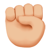 ✊🏼 Emoji Puño En Alto: Tono De Piel Claro Medio en Apple iOS 10.3.