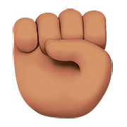 ✊🏽 Emoji erhobene Faust: mittlere Hautfarbe Apple iOS 10.3.