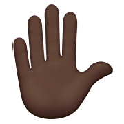 ✋🏿 Emoji erhobene Hand: dunkle Hautfarbe Apple iOS 10.3.