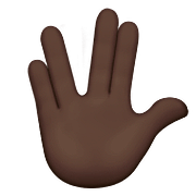 🖖🏿 Emoji Saudação Vulcana: Pele Escura na Apple iOS 10.3.