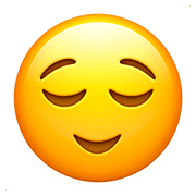 Emoji 😌 Faccina Sollevata su Apple iOS 10.3.