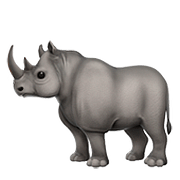 Émoji 🦏 Rhinocéros sur Apple iOS 10.3.
