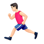 🏃🏻 Emoji Persona Corriendo: Tono De Piel Claro en Apple iOS 10.3.