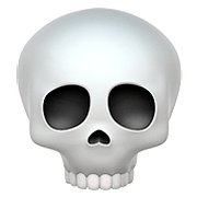 Émoji 💀 Crâne sur Apple iOS 10.3.