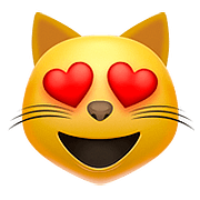 😻 Emoji Rosto De Gato Sorridente Com Olhos De Coração na Apple iOS 10.3.