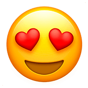 😍 Emoji lächelndes Gesicht mit herzförmigen Augen Apple iOS 10.3.