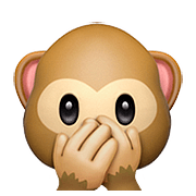 🙊 Emoji sich den Mund zuhaltendes Affengesicht Apple iOS 10.3.