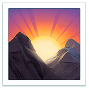 🌄 Emoji Sonnenaufgang über Bergen Apple iOS 10.3.